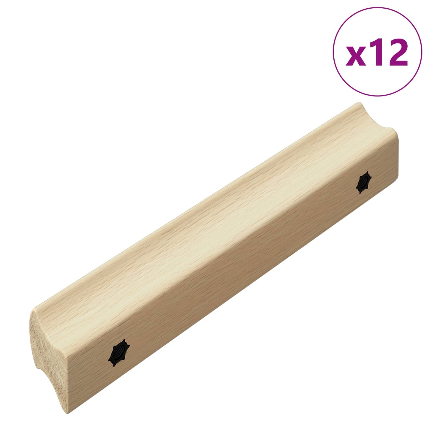 Maniglia Dritta 12 pcs Colore Legno Naturale 130 x 25 x 30 mm