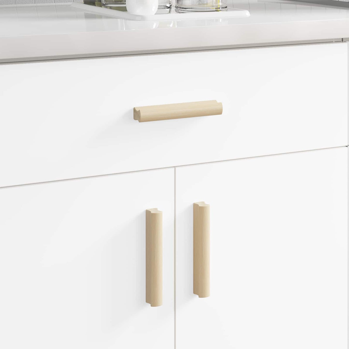 Maniglia Dritta 587 pcs Colore Legno Naturale 130 x 25 x 30 mm