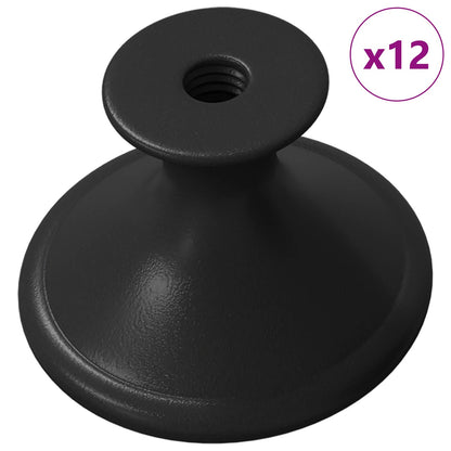Manico 12 pcs Nero Ã˜30 mm Alluminio