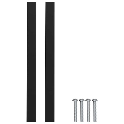 Maniglia per Armadio 12 pcs Nero 150 x 12,3 x 35,2 mm