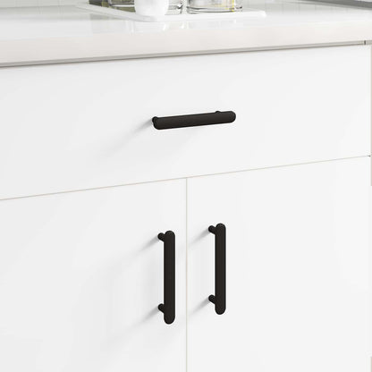 Maniglia per Armadio 2 pcs Nero 121 x 16.6 x 28.3 mm Ferro