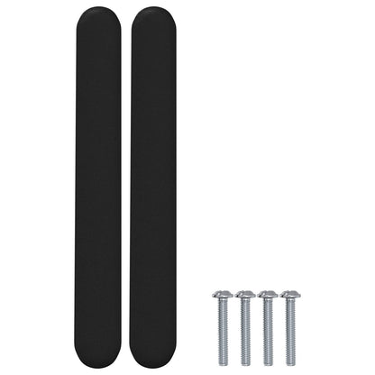 Maniglia per Armadio 2 pcs Nero 121 x 16.6 x 28.3 mm Ferro