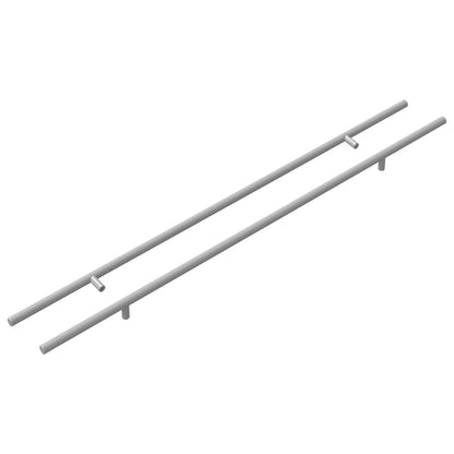 Maniglia per Armadio 2 pcs Argento 700mm Acciaio inossidabile