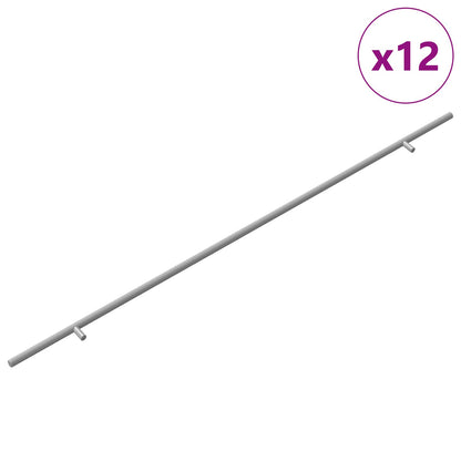Maniglia per Armadio 12 pcs Argento 900 mm Acciaio inossidabile