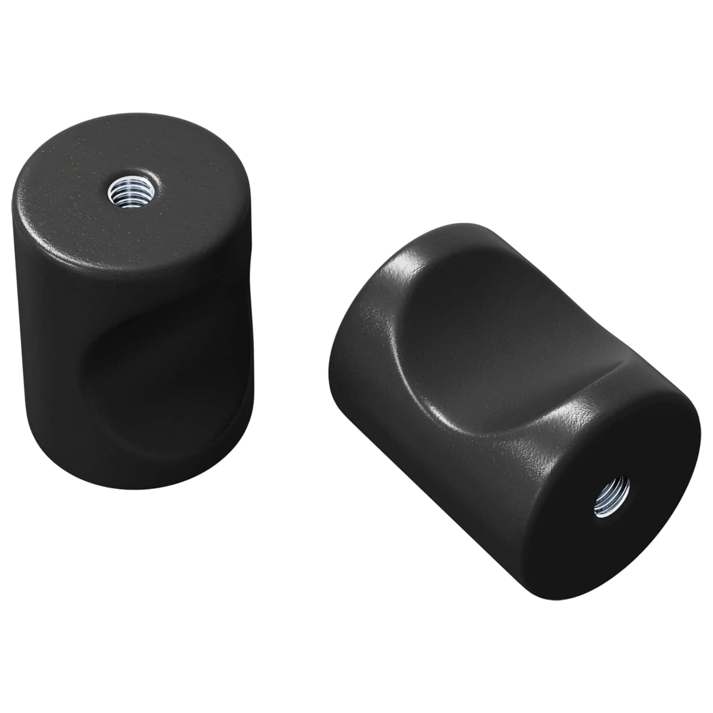 Maniglia per Armadio 2 pcs Nero 18 x 23 mm Ferro