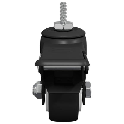 Ruote 12 pcs Nero M6 x 37 mm Ferro e nylon