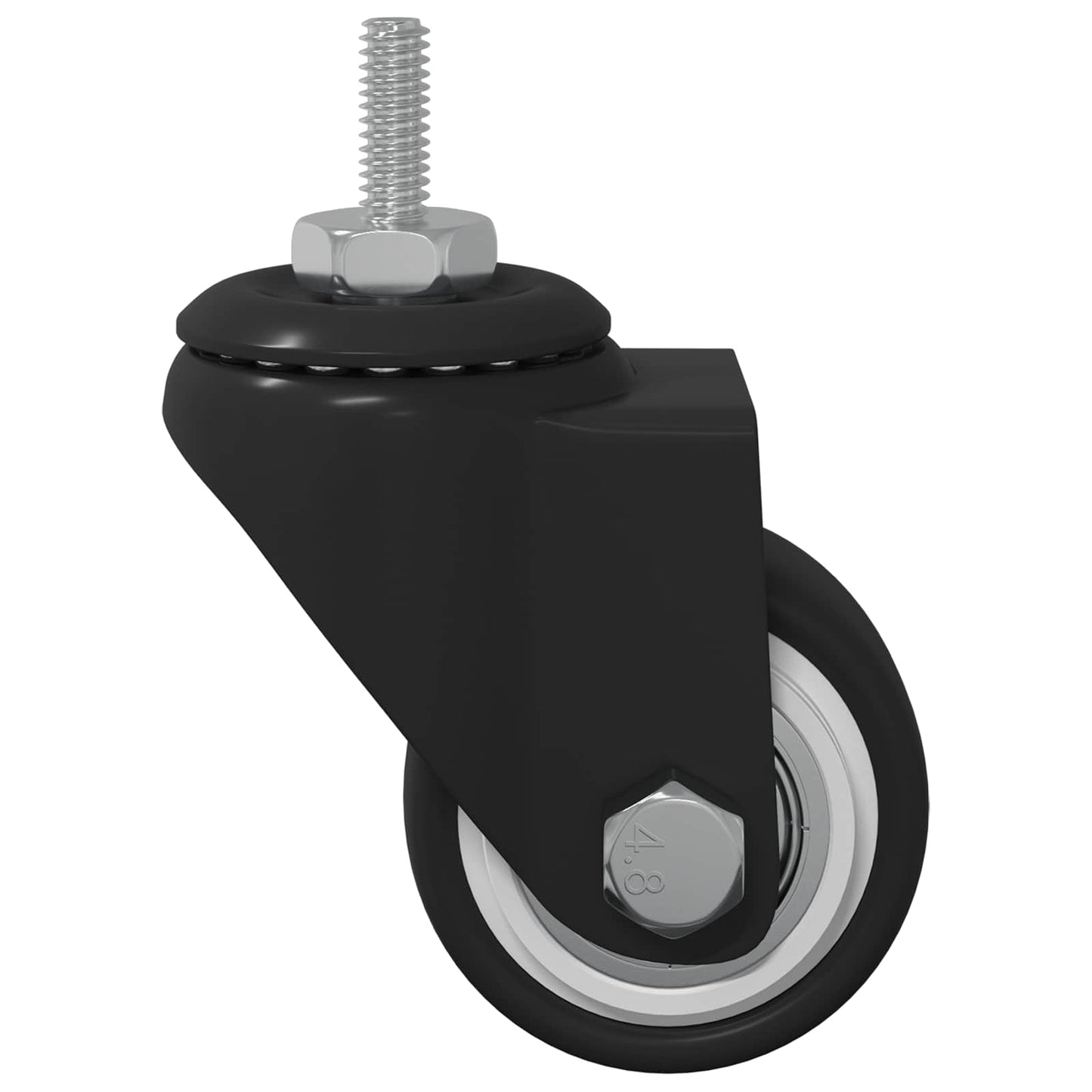 Rullo girevole 2 pcs Nero 40,4 x 40,4 x 19,7 mm Ferro e nylon
