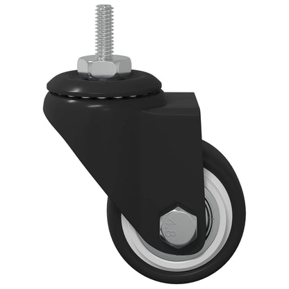Rullo girevole 2 pcs Nero 40,4 x 40,4 x 19,7 mm Ferro e nylon