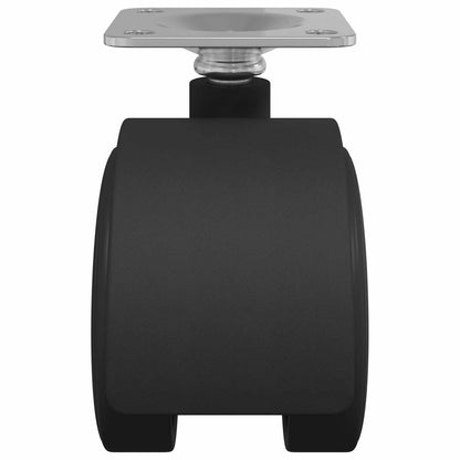Rullo girevole 12 pcs Nero 39,5 x 39,5 x 37,8 mm Ferro e PP