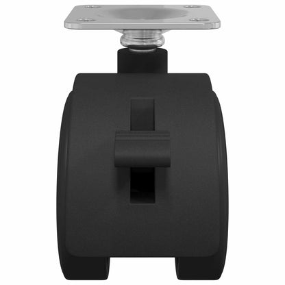 Ruota 12 pcs Nero 39,5 x 39,5 x 37,8 mm Acciaio e polipropilene