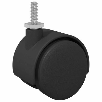 Ruota 2 pcs Nero e Argento 40,1 x 40,1 x 37,8 mm Ferro e PP