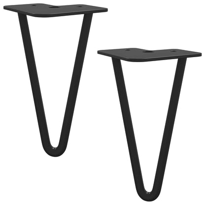 Piedino per mobili 2 pcs Nero 54,1 x 54,1 x 100 mm Ferro