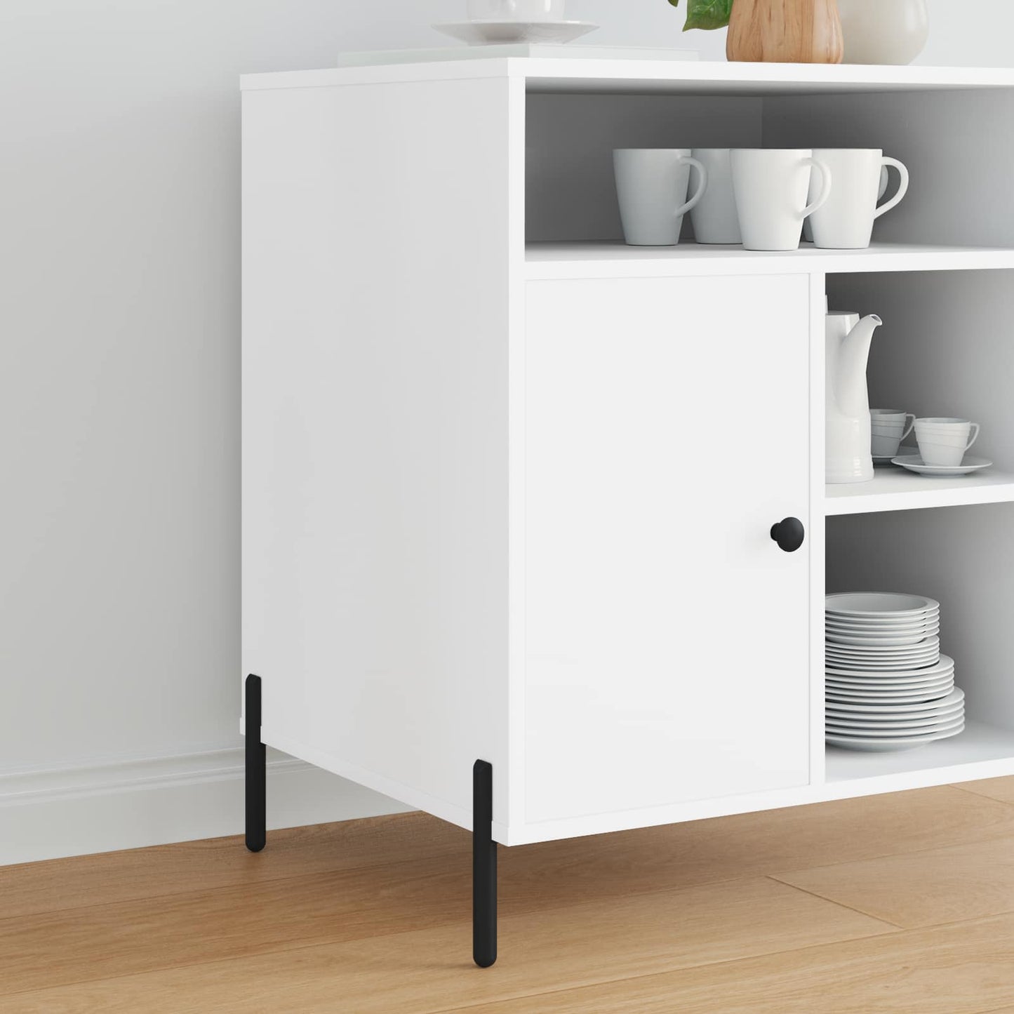 Piedini per mobili 2 pcs Nero 66 x 36 x 160 mm Ferro