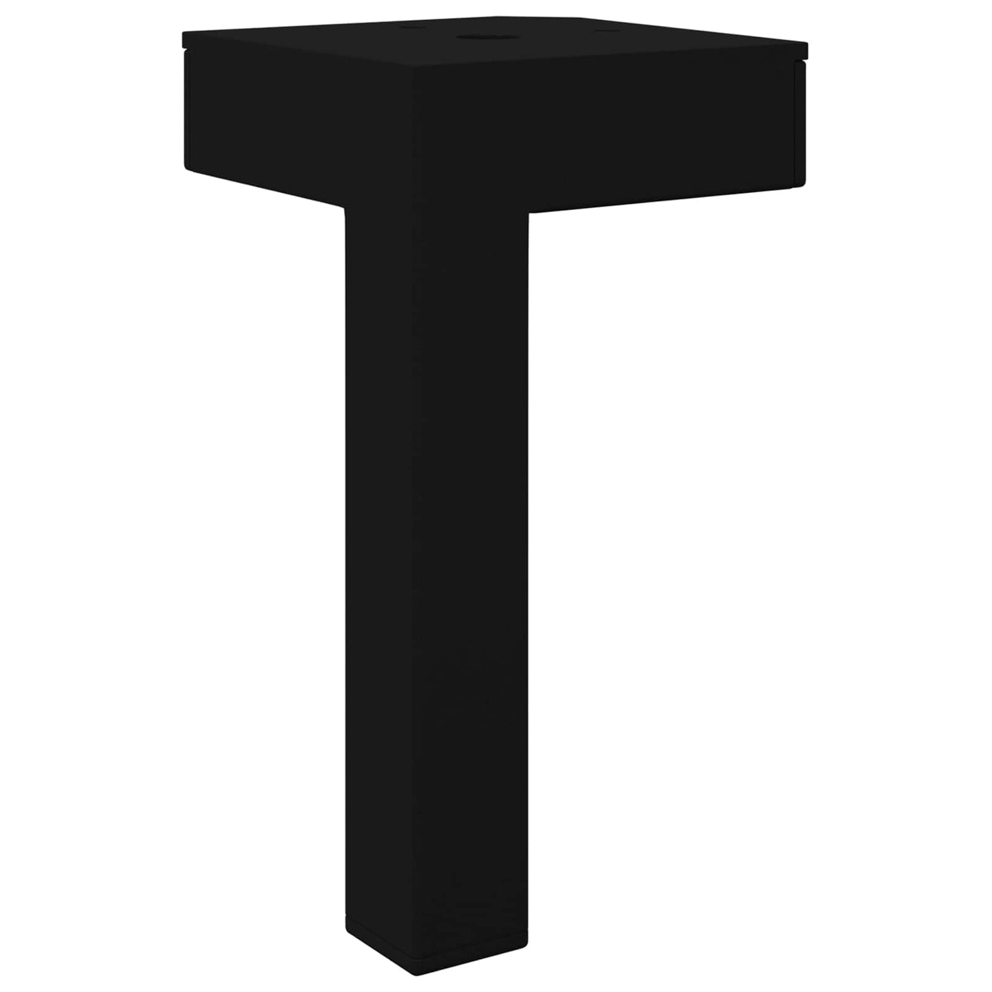 Piedi in piedi 2 pcs Nero 57 x 57 x 100 mm Ferro