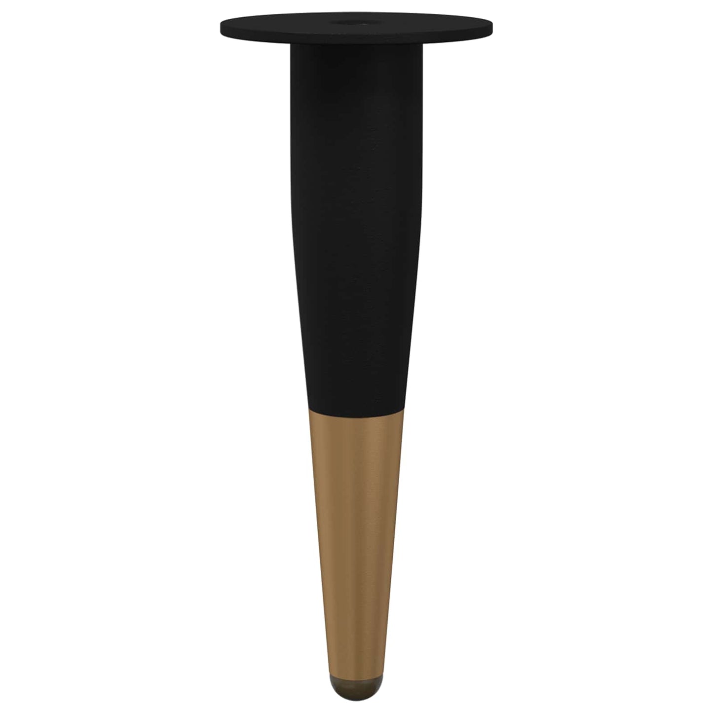 Piedini per mobili 2 pcs Nero e Oro Ã˜ 40 x 98 mm Ferro