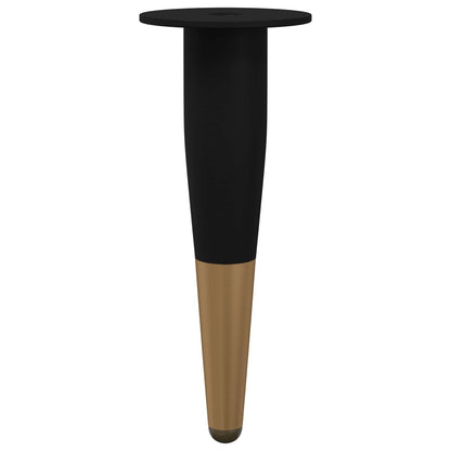 Piedini per mobili 2 pcs Nero e Oro Ã˜ 40 x 98 mm Ferro