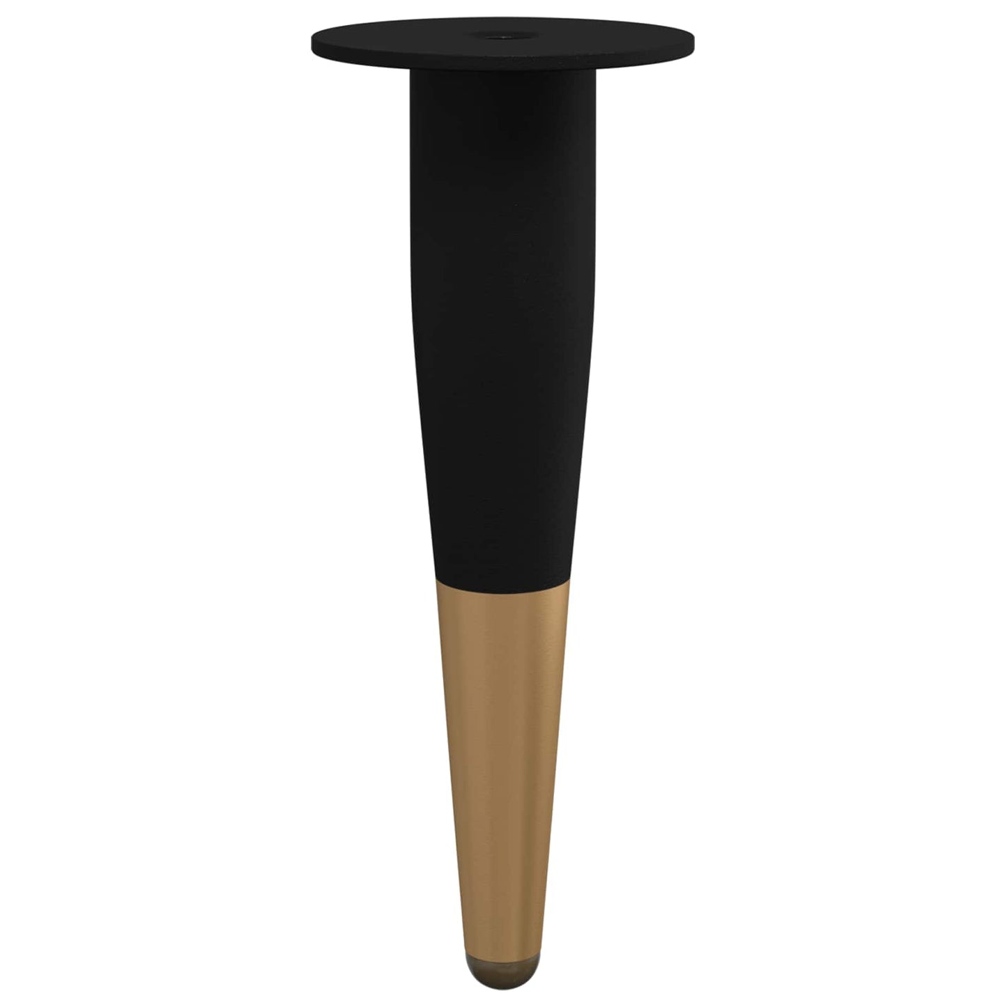Piedini per mobili 12 pcs Nero e Oro Ã˜ 40 x 98 mm Ferro