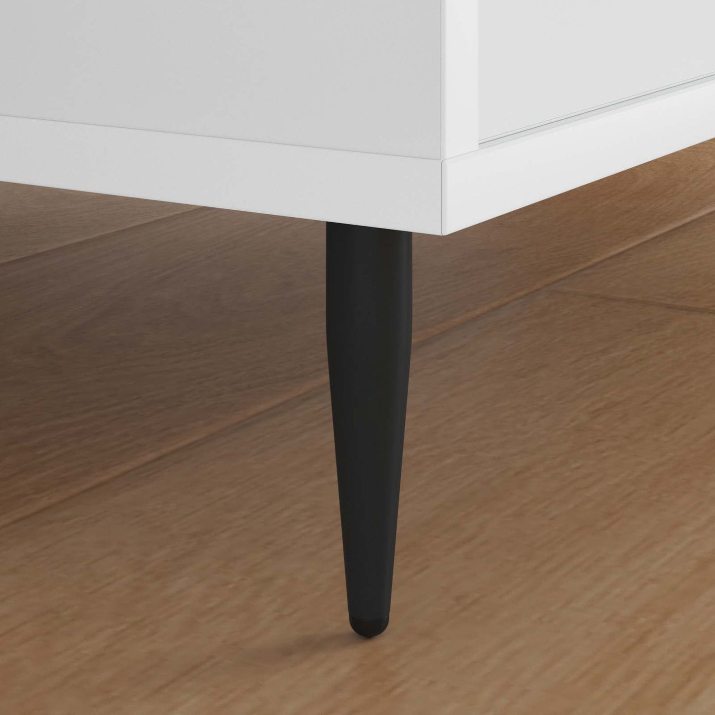 Piedini per mobili 2 pcs Nero Ã˜ 40 x 98 mm Ferro