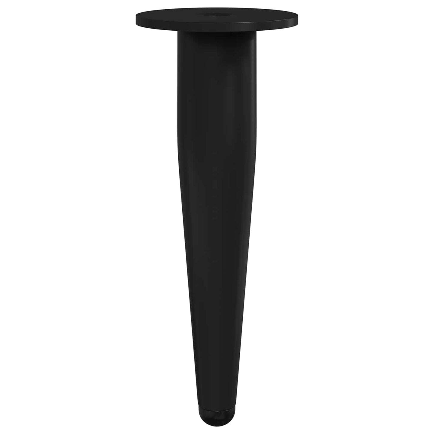 Piedini per mobili 2 pcs Nero Ã˜ 40 x 98 mm Ferro