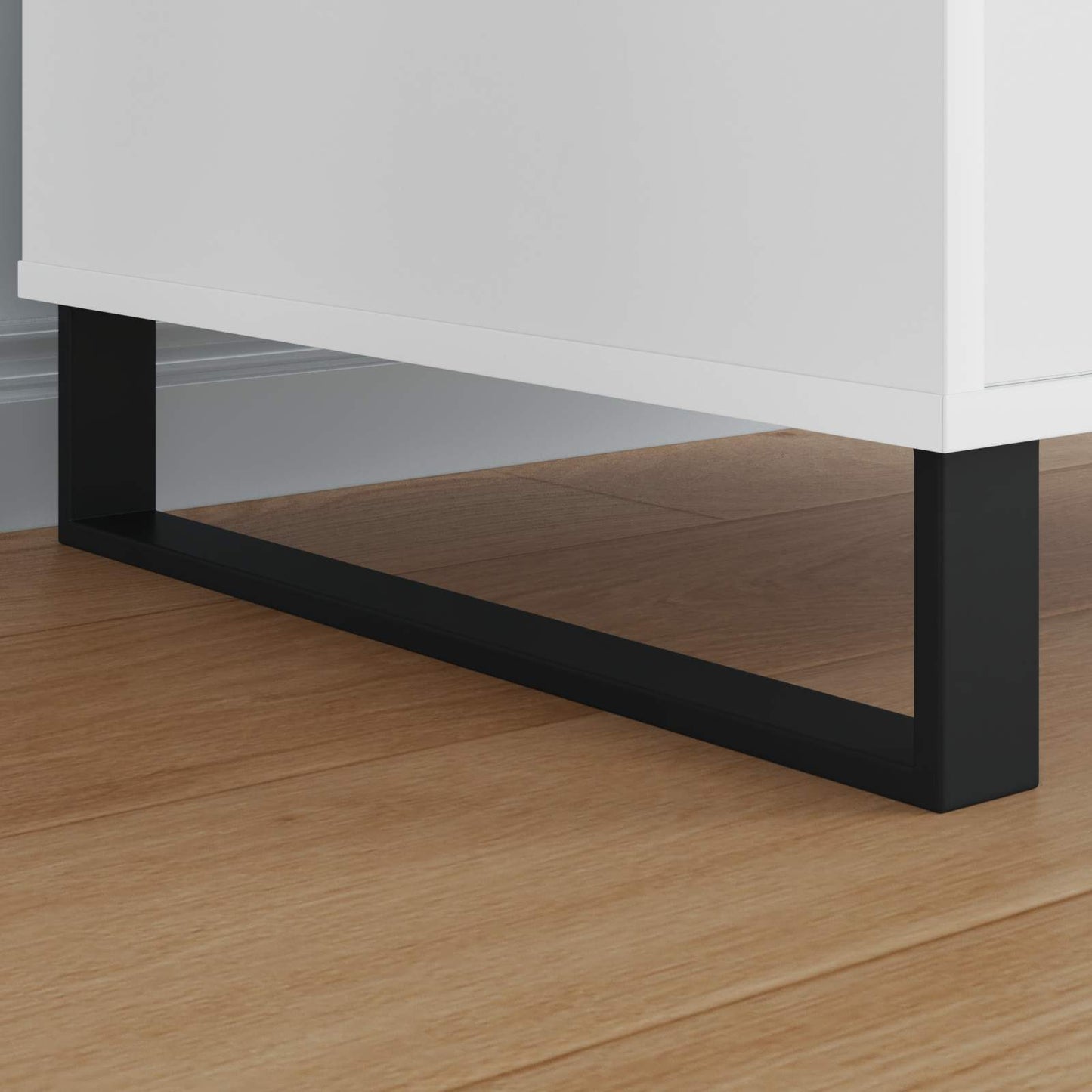 Piedini per mobili 2 pcs Nero 481 x 40,5 x 100 mm Ferro