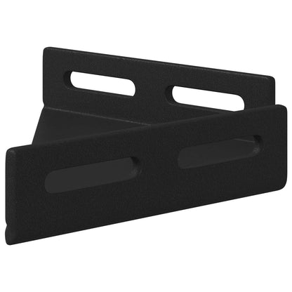 Staffa Angolare 2 pcs Nero 138,5 x 50,5 x 16 mm Ferro