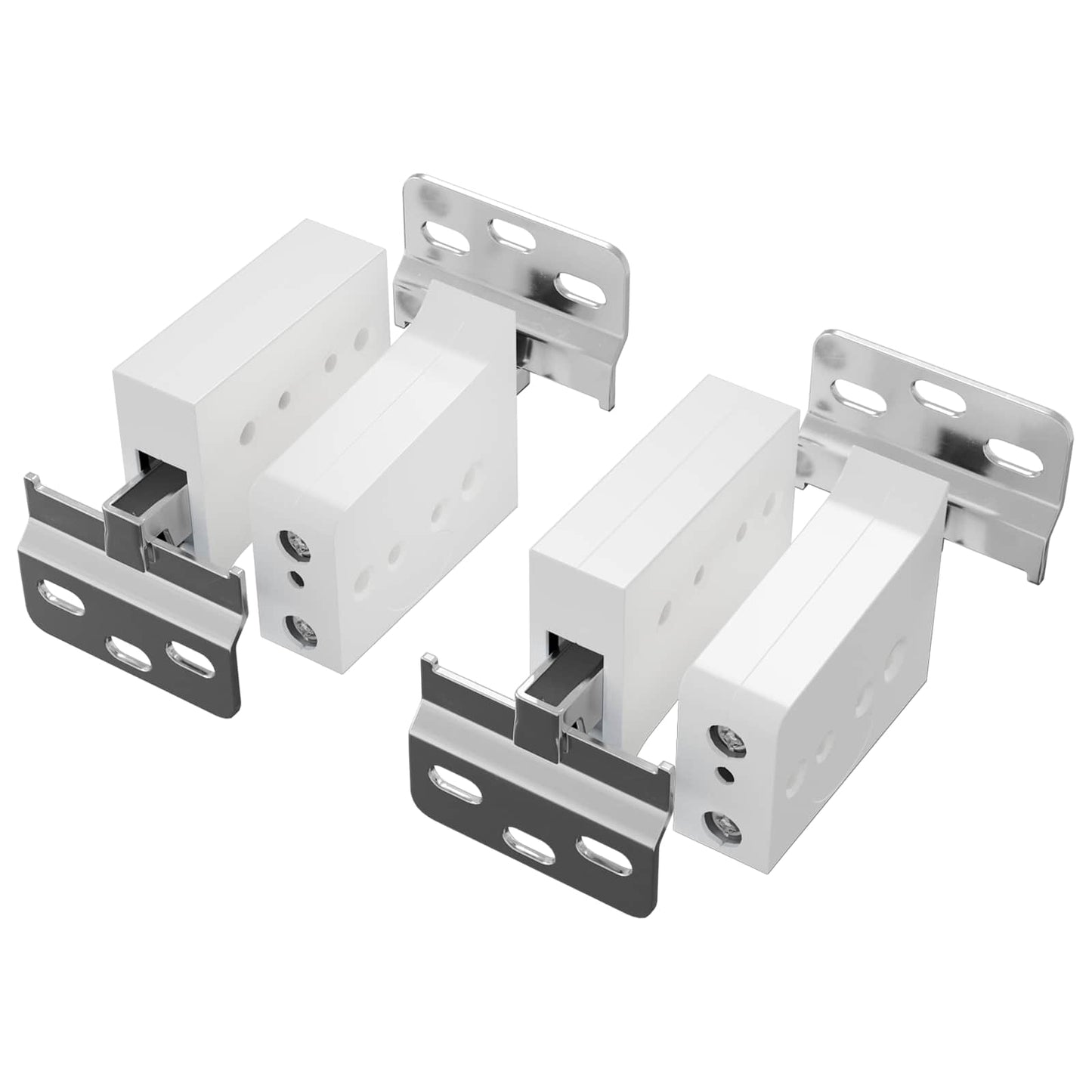 Supporto per Armadio Appeso 2 pcs Bianco 70 x 48 x 19 mm