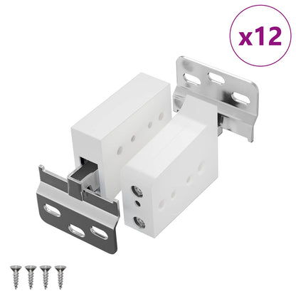 Supporto per Armadio Appeso 12 pcs Bianco 70 x 48 x 19 mm