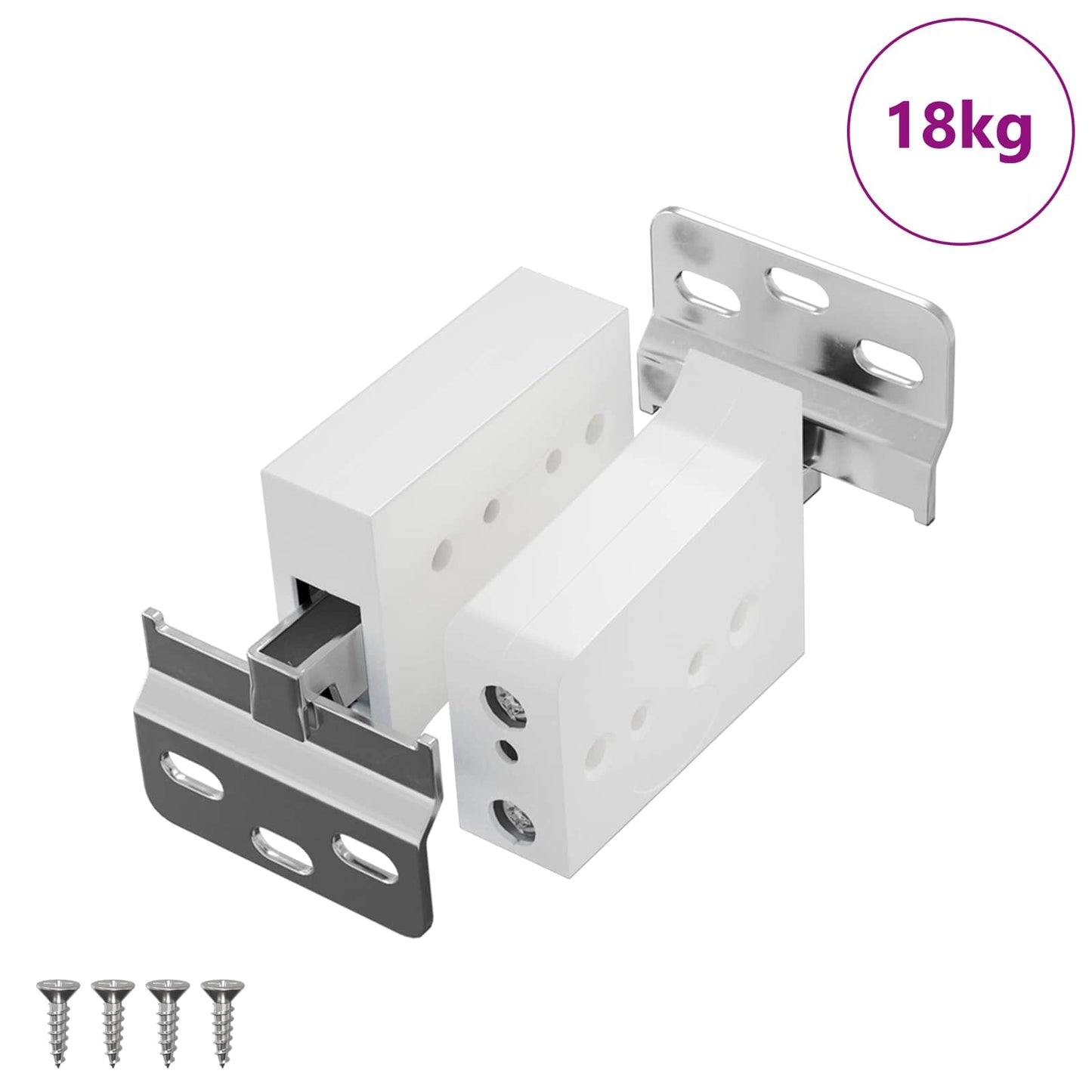 Supporto per Armadio Appeso 261 pcs Bianco 70 x 48 x 19 mm