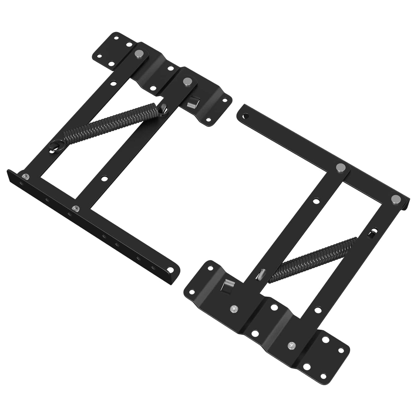 Meccanismo di Sollevamento per Letto 2 pcs Nero Ferro
