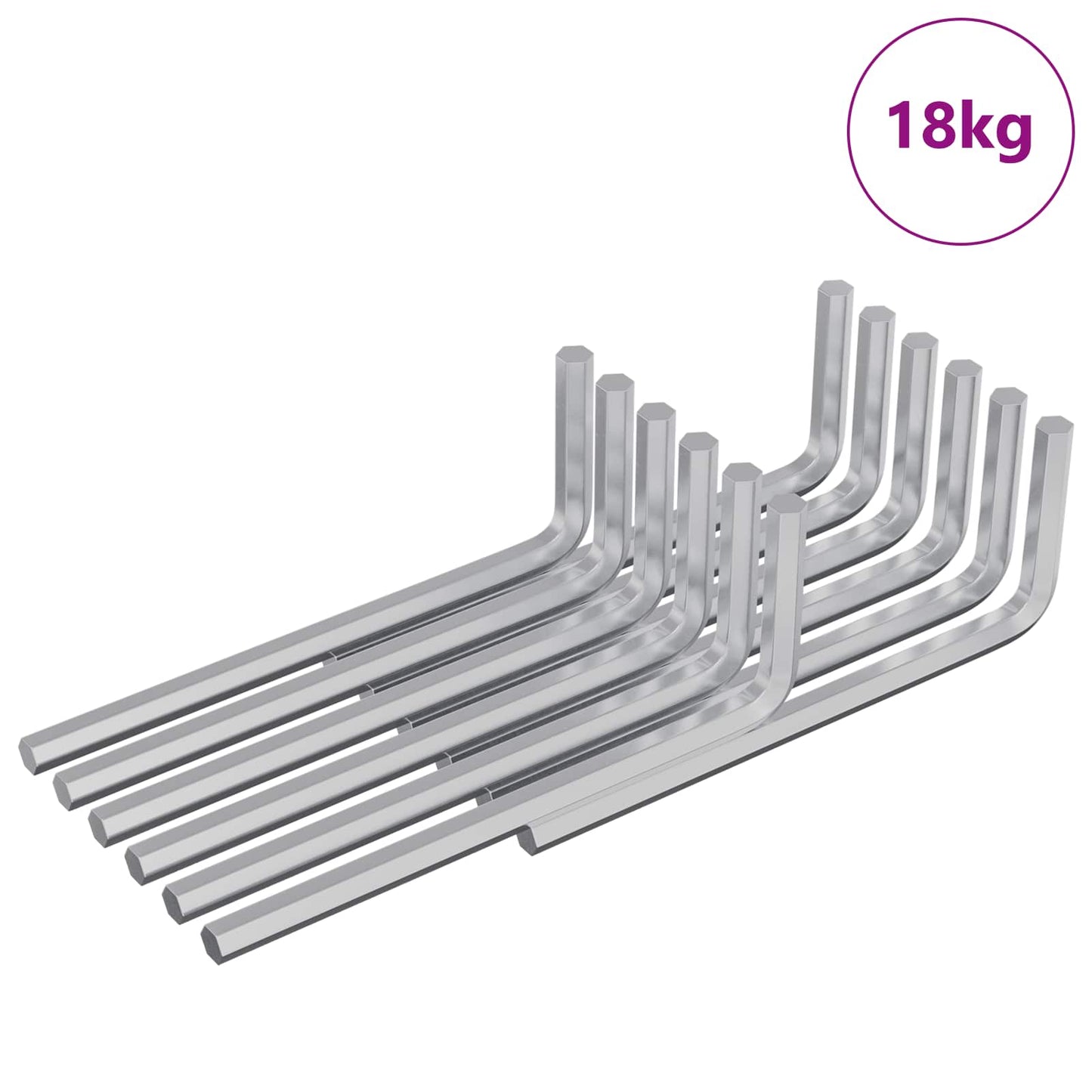 Chiave Esagonale 4675 pcs Argento 32 x 86 mm Acciaio