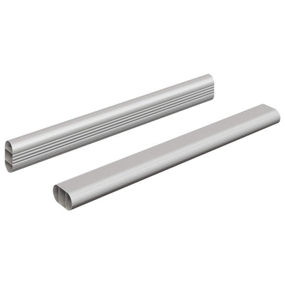 Asta per armadio 2 pcs Argento 764 x 15 x 29 mm