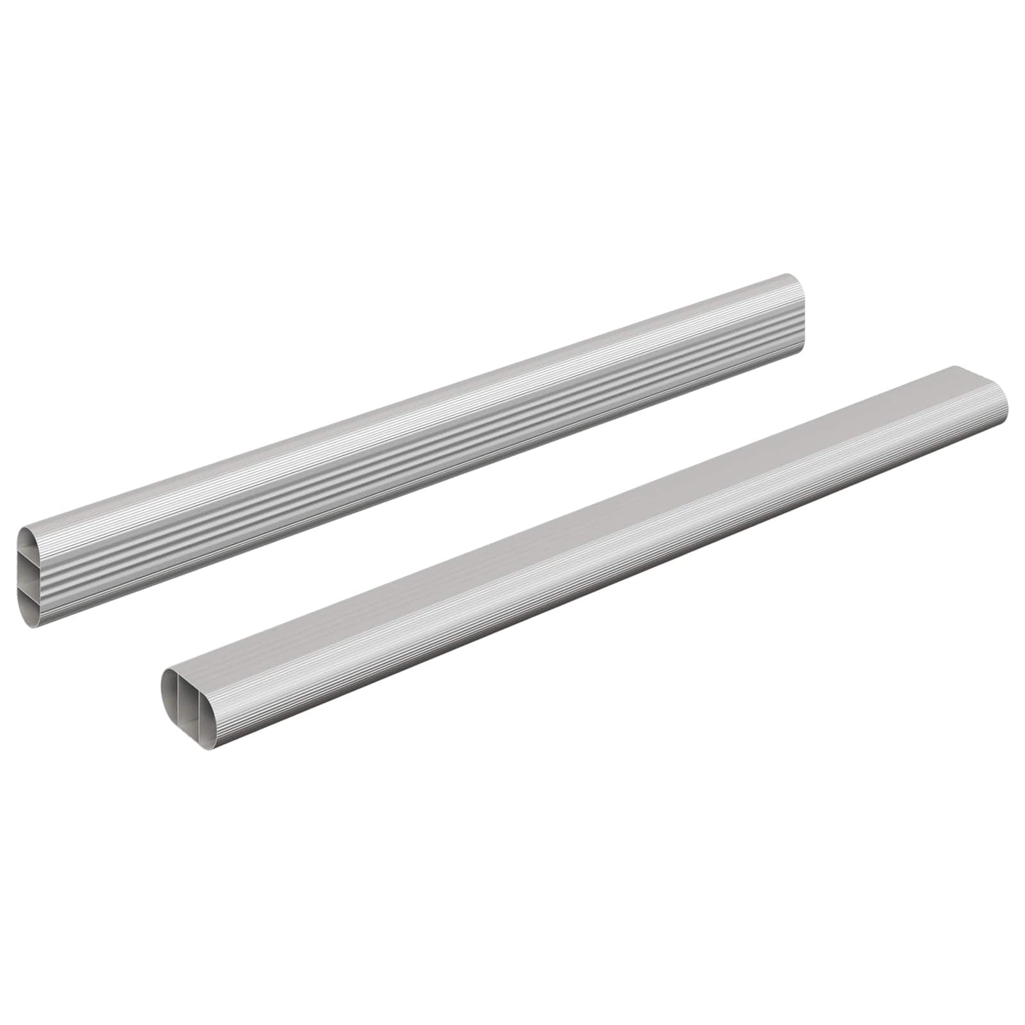 Asta per armadio 2 pcs Argento 764 x 15 x 29 mm