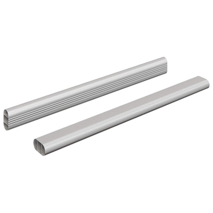 Asta per armadio 2 pcs Argento 764 x 15 x 29 mm