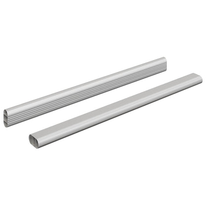 Asta per armadio 2 pcs Argento 764 x 15 x 29 mm