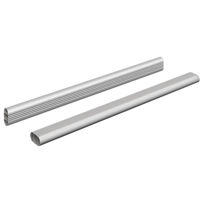 Asta per armadio 2 pcs Argento 764 x 15 x 29 mm