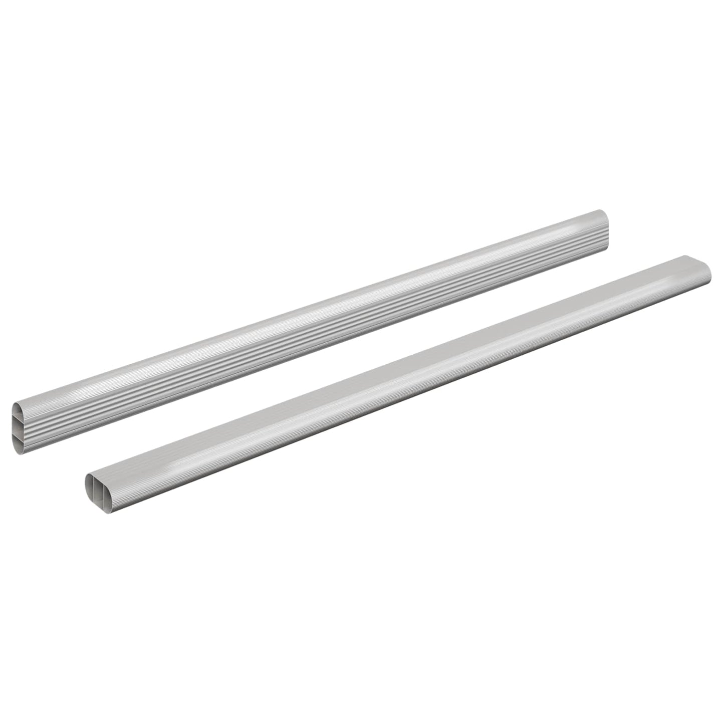 Asta per armadio 2 pcs Argento 764 x 15 x 29 mm