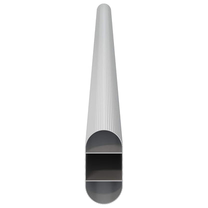 Asta per armadio 12 pcs Argento 764 x 15 x 29 mm