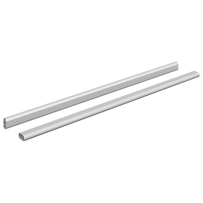 Asta per armadio 2 pcs Argento 764 x 15 x 29 mm