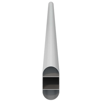 Asta per armadio 12 pcs Argento 764 x 15 x 29 mm