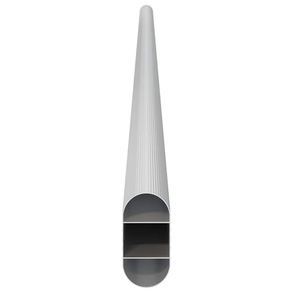 Asta per armadio 2 pcs Argento 764 x 15 x 29 mm