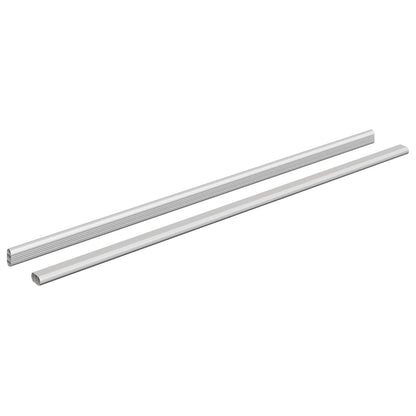 Asta per armadio 2 pcs Argento 764 x 15 x 29 mm