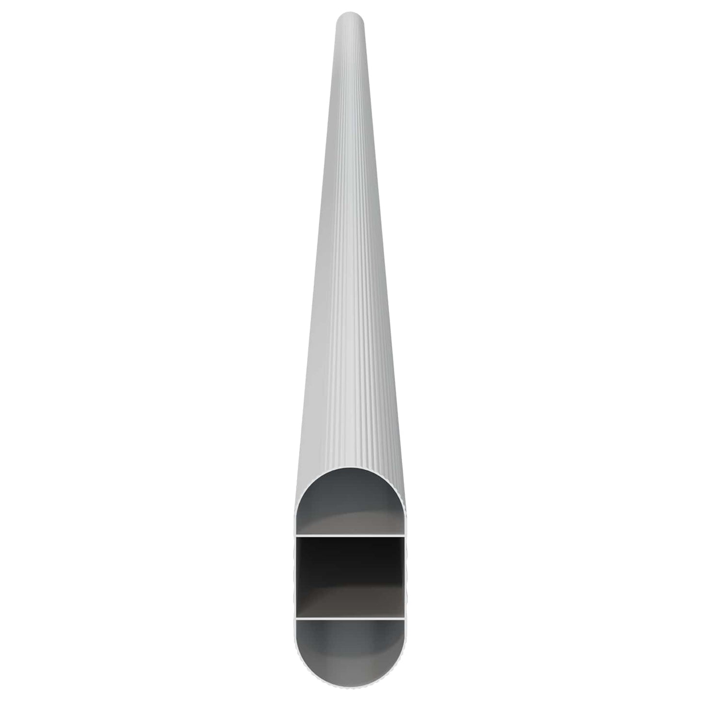 Asta per armadio 2 pcs Argento 764 x 15 x 29 mm
