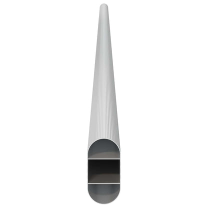 Asta per armadio 12 pcs Argento 764 x 15 x 29 mm