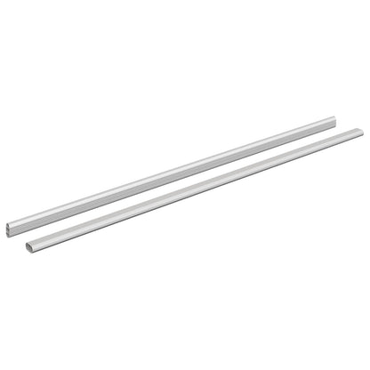 Asta per armadio 2 pcs Argento 764 x 15 x 29 mm