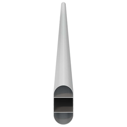 Asta per armadio 12 pcs Argento 764 x 15 x 29 mm