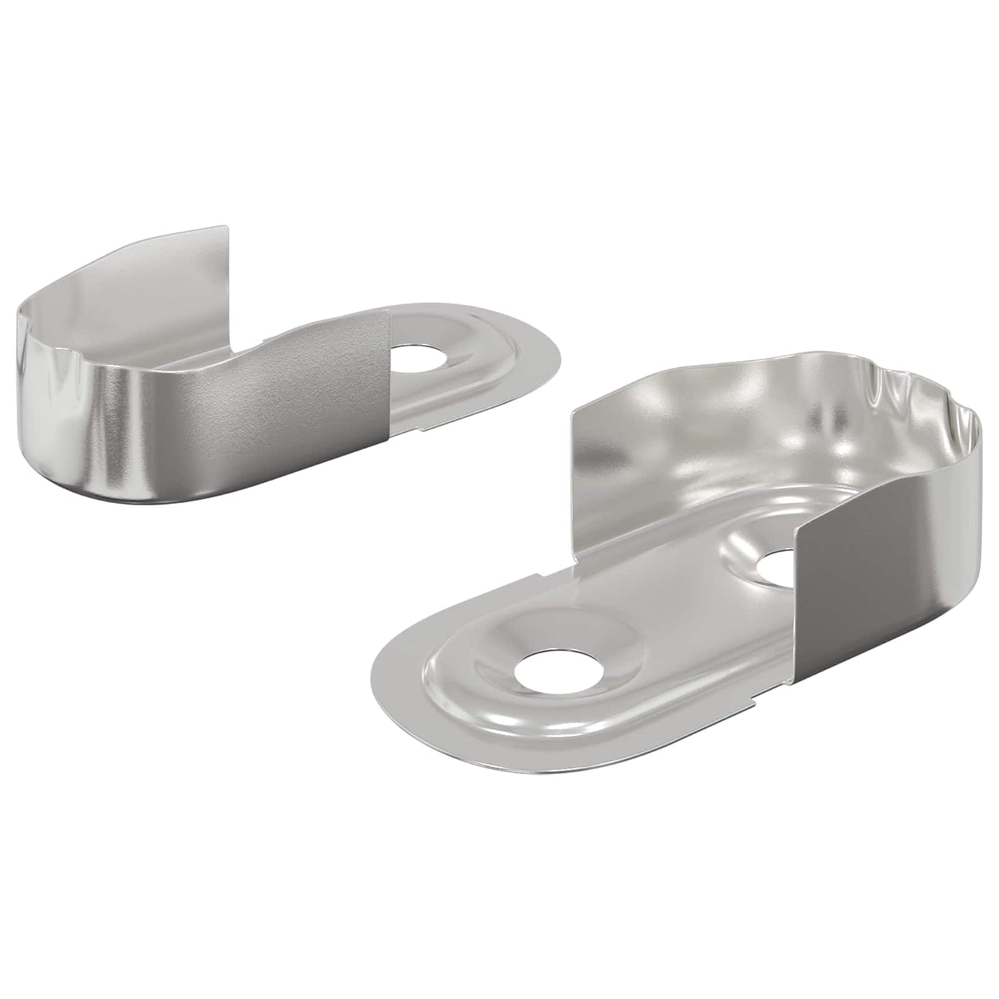 Braccio per asta dell'armadio 2 pcs Zinco Bianco Ferro