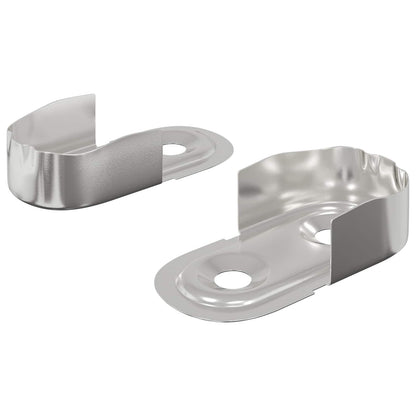 Braccio per asta dell'armadio 2 pcs Zinco Bianco Ferro