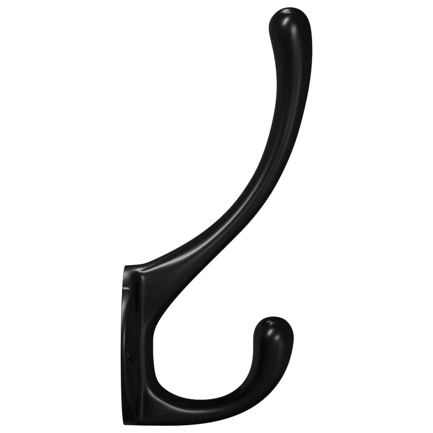Gancio per vestiti 12 pcs Nero 102 x 29 x 47mm Lega di Zinco