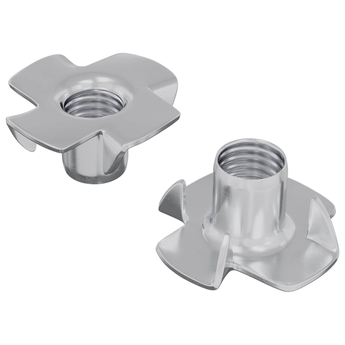 T-nut con punte 2 pcs Argento M6 mm Acciaio