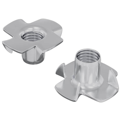 T-nut con punte 2 pcs Argento M6 mm Acciaio
